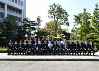 Front row, seventh from left: Wong, Chiyomatsu, Zuraida, Khor and Koe taking a group photo after the meeting at Izumisano City Hall. (Photo by: Low Yen Yeing/EdgeProp.my)